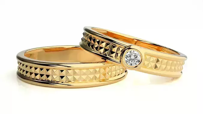 Wedding Band -  7 31 3D print model