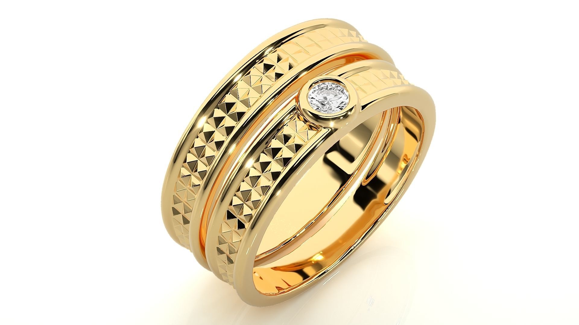 Wedding Band -  7 31 3D print model_12
