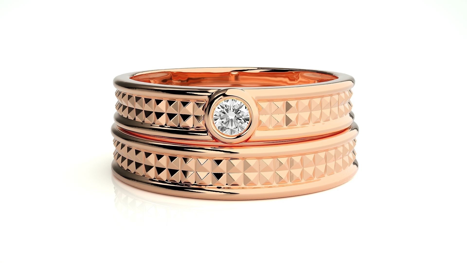 Wedding Band -  7 31 3D print model_3