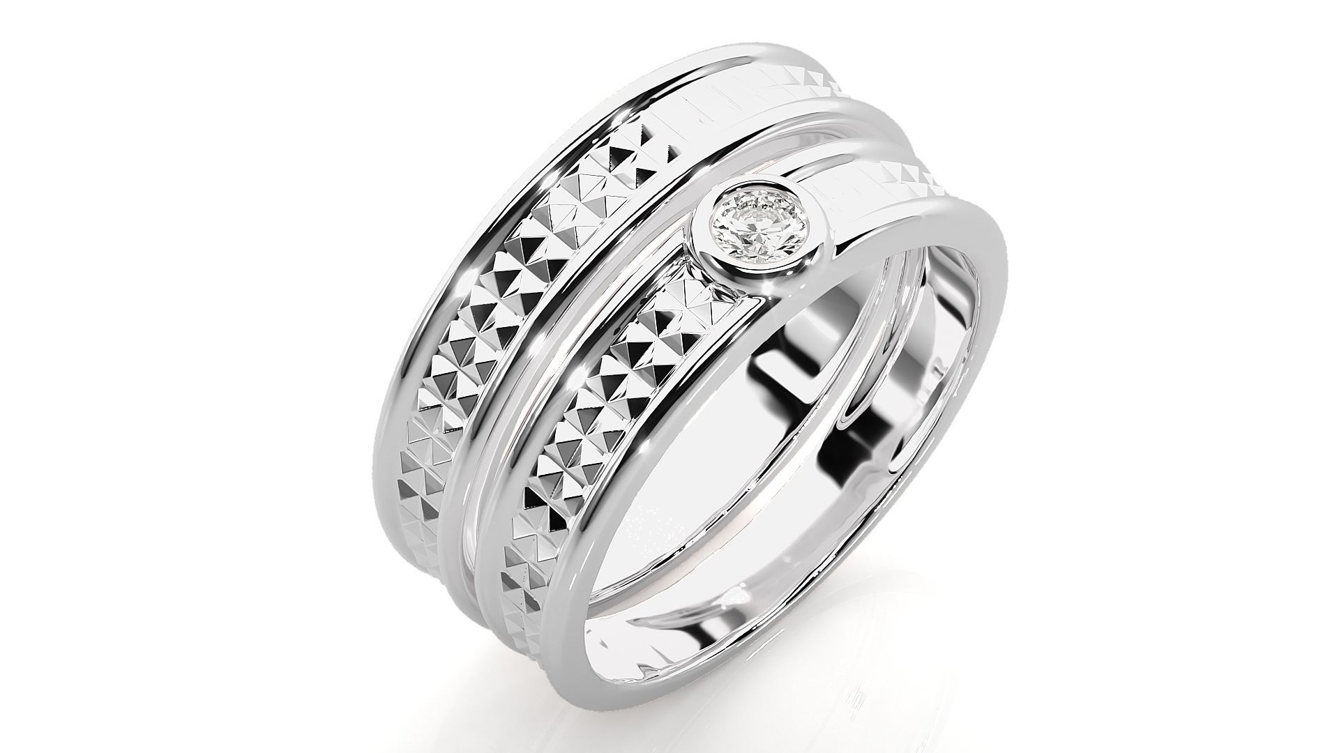 Wedding Band -  7 31 3D print model_9