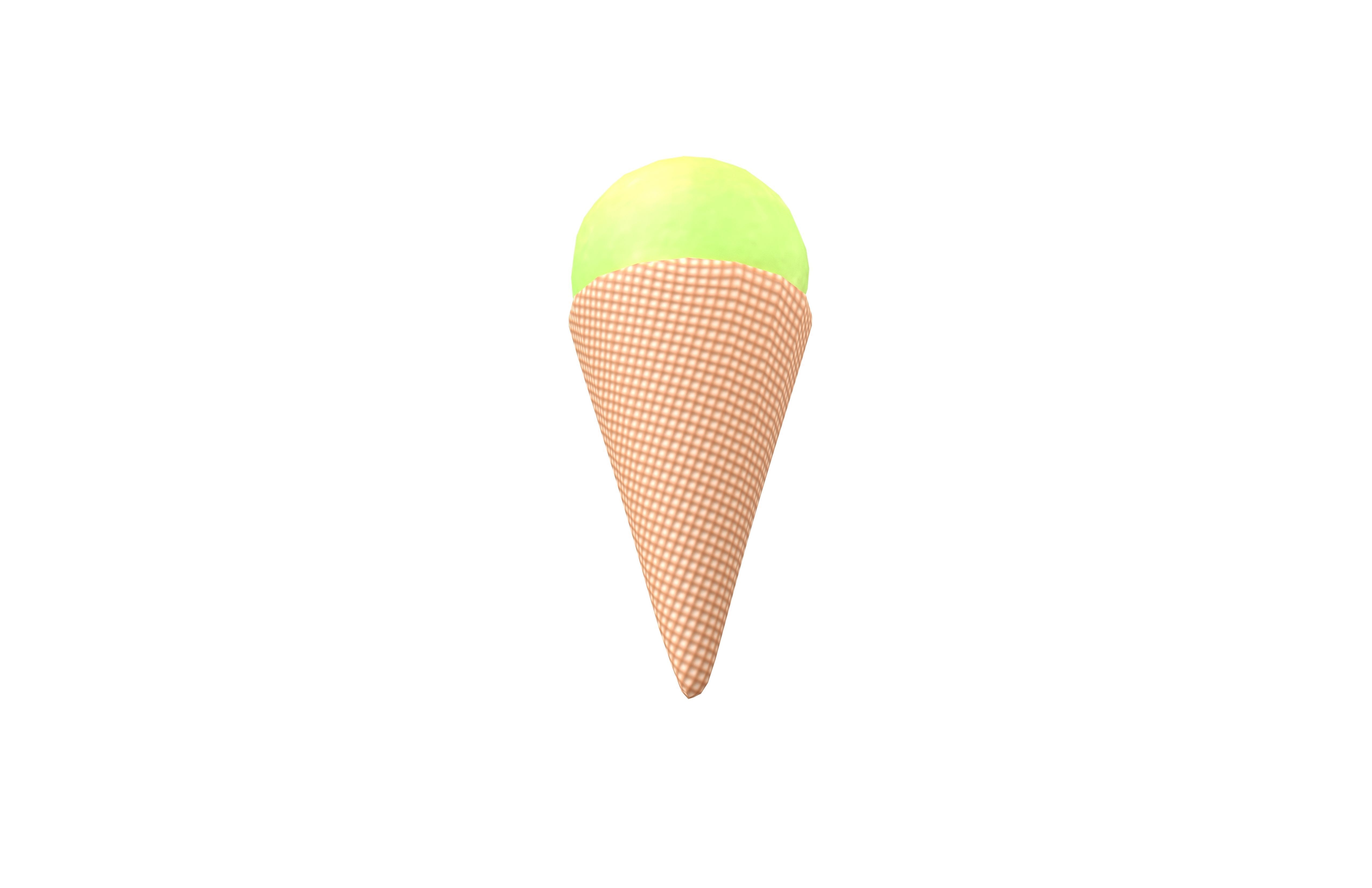 Ice Cream Cone v2 007 Low-poly 3D model_3