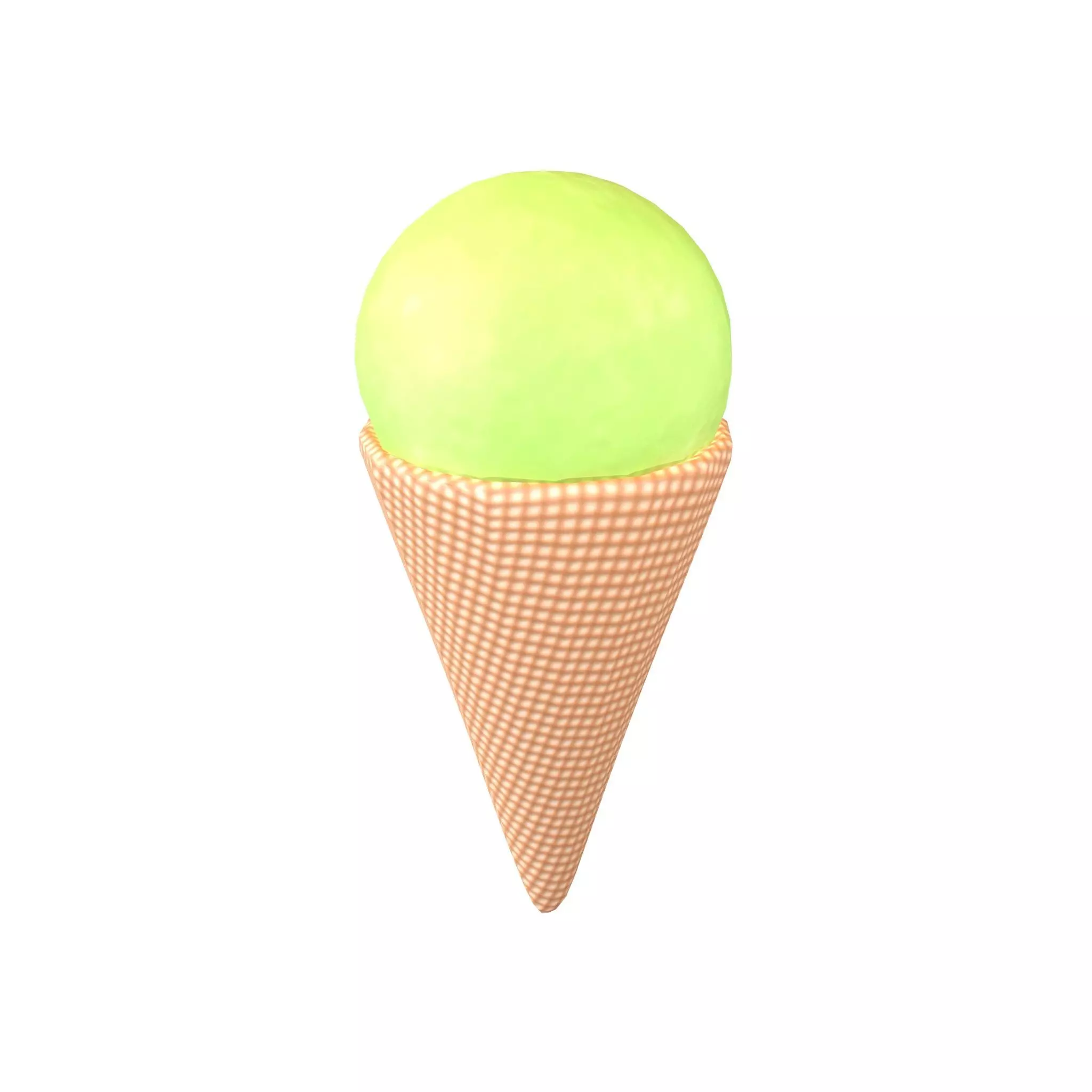 Ice Cream Cone v2 007 Low-poly 3D model_0
