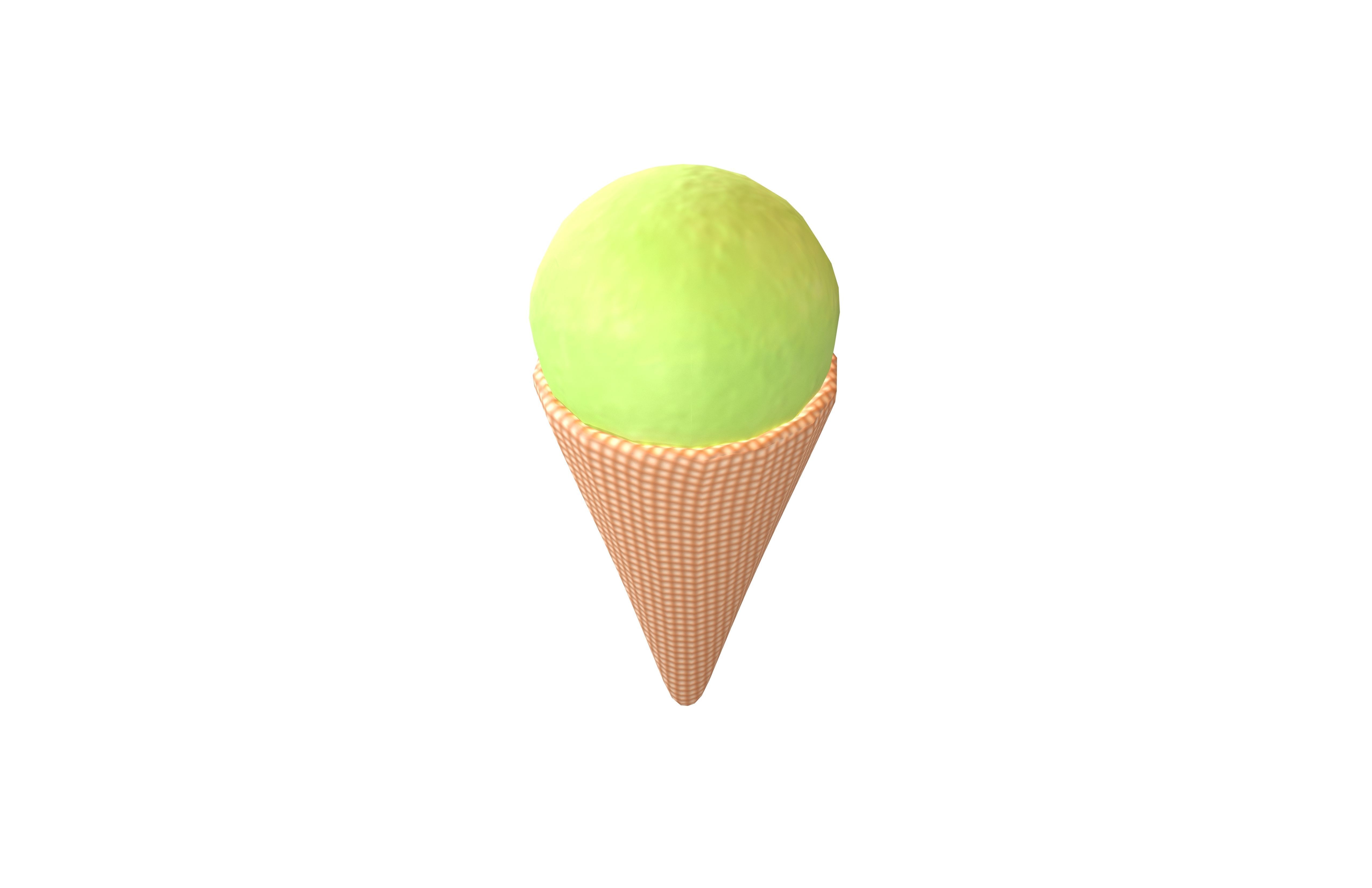 Ice Cream Cone v2 007 Low-poly 3D model_2