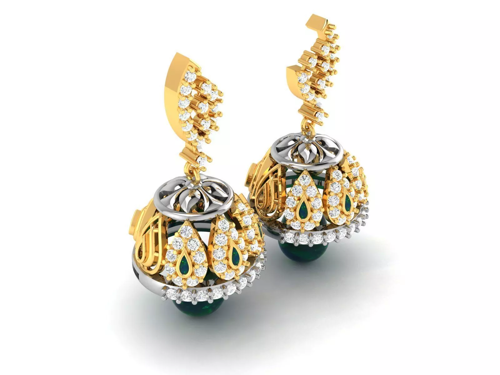 Women Jhumki Earrings 3D print model