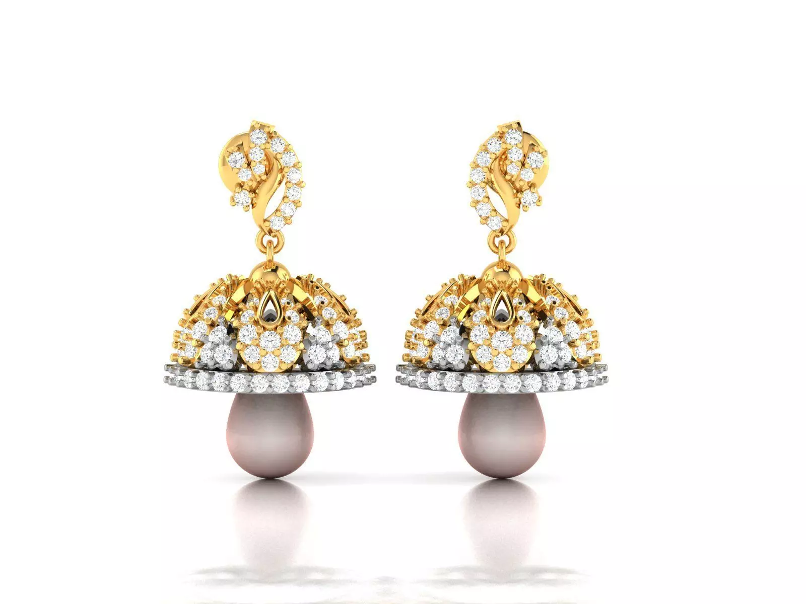 Women Jhumki Earrings 3D print model