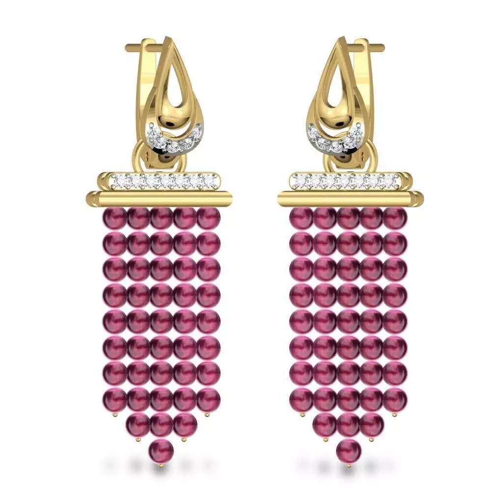 Women Jhumki Earrings 3D print model