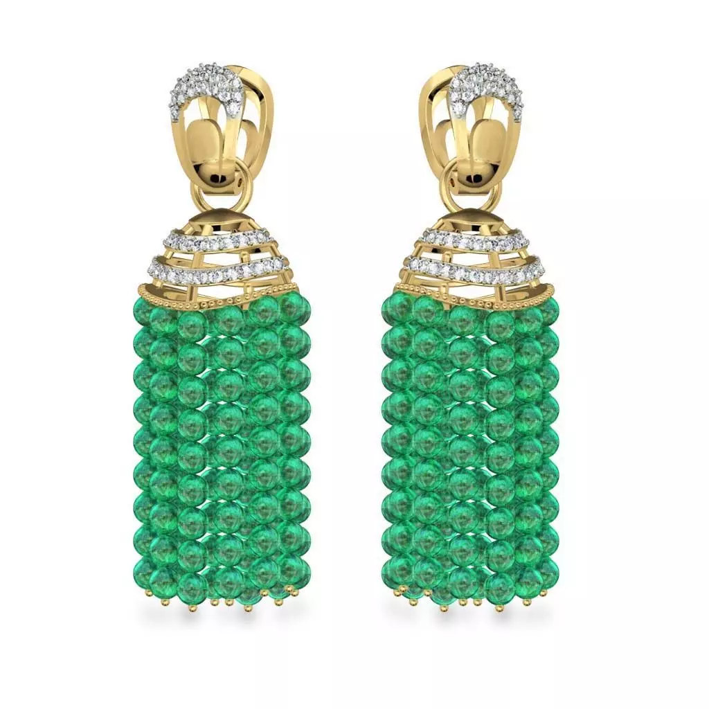 Women Jhumki Earrings 3D print model