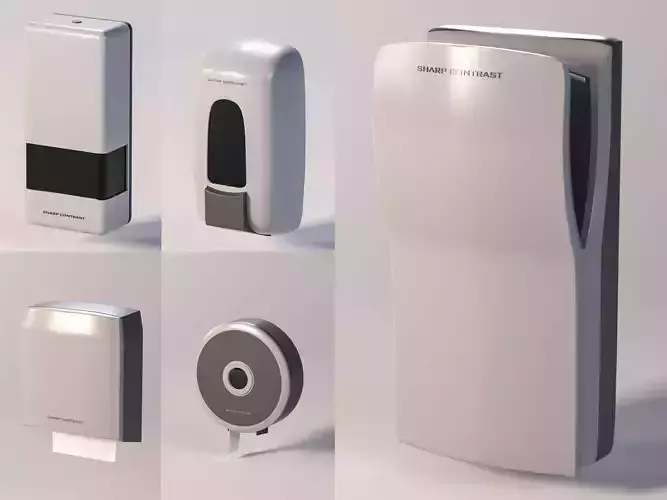 Batrhroom Appliance Interior 3D Model Collection