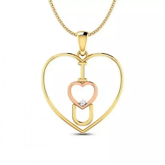 Solitaire Heart Pendant 3DM STL OBJ FBX Render Details 3D print model_0