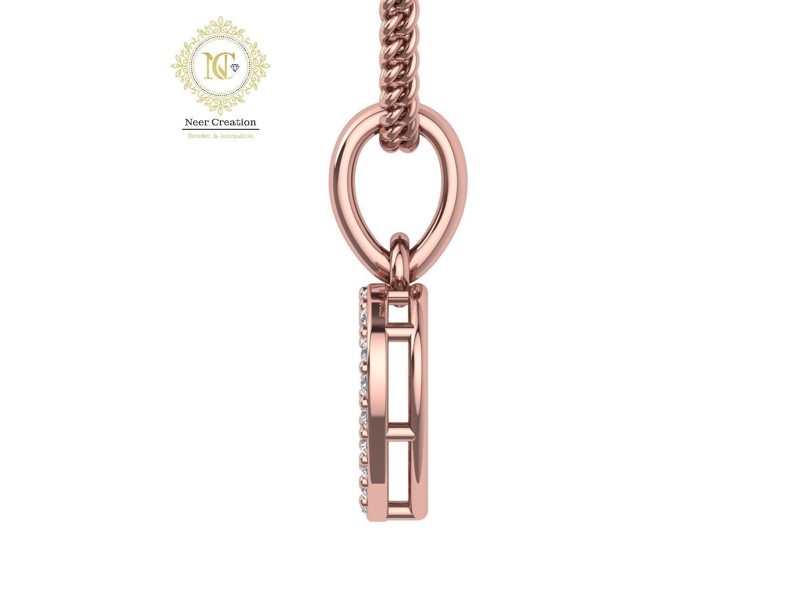 hert pendent 3D print model_4