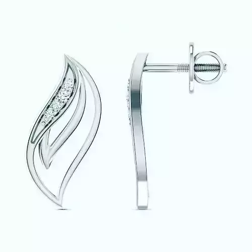 Solitaire Earring 3DM STL OBJ FBX Render Details