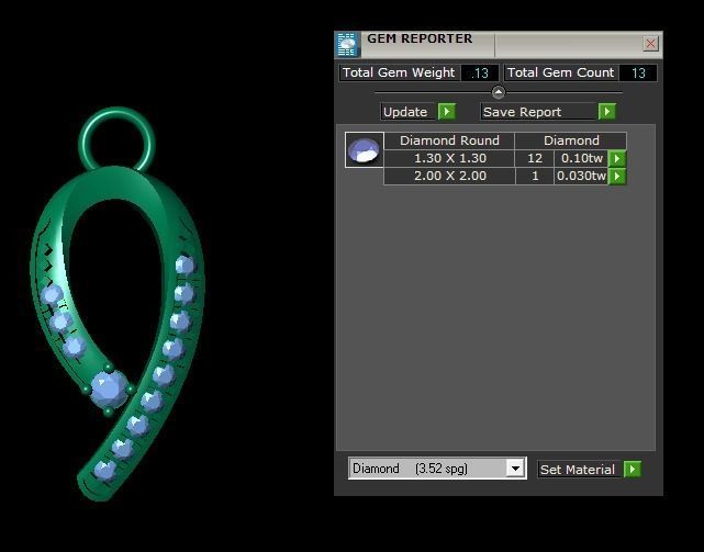 Solitaire Pendant 3DM STL OBJ FBX Render Details 3D print model_1