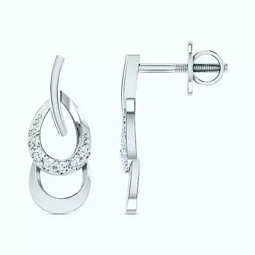 Solitaire Earring 3DM STL OBJ FBX Render Details