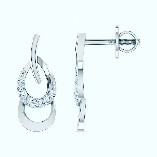 Solitaire Earring 3DM STL OBJ FBX Render Details 3D print model_0