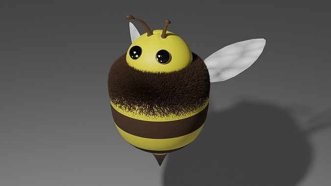 Stylised Cartoony Cute Bee  Low-poly 3D model