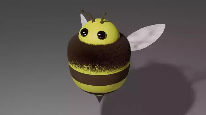 Stylised Cartoony Cute Bee  Low-poly 3D model