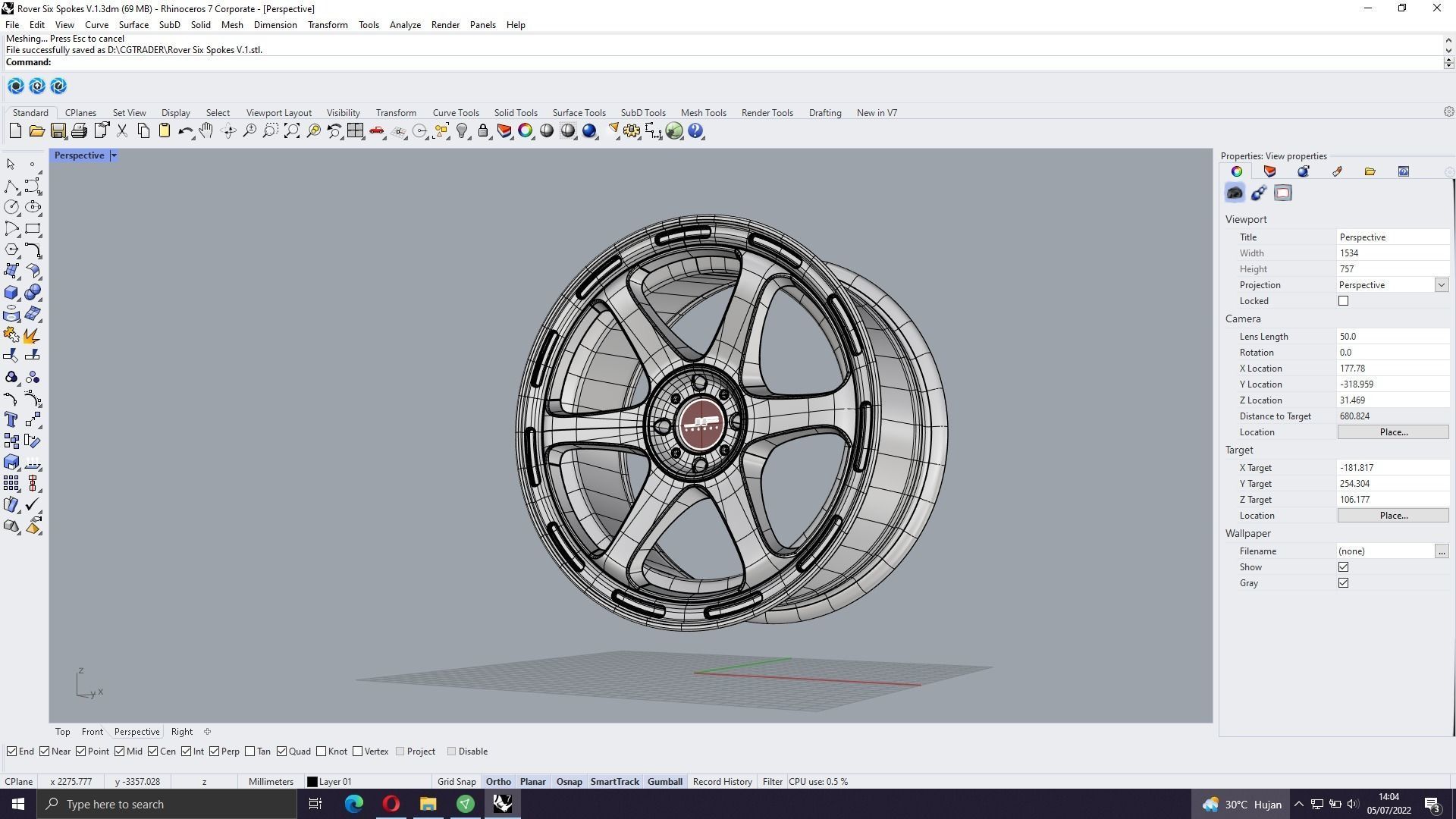 Volk Rays TE37 Rally Spec 3D model_13