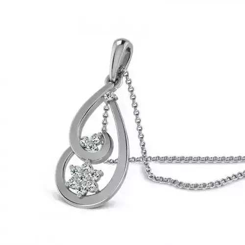 Solitaire Pendant 3DM STL OBJ FBX Render Details 3D print model