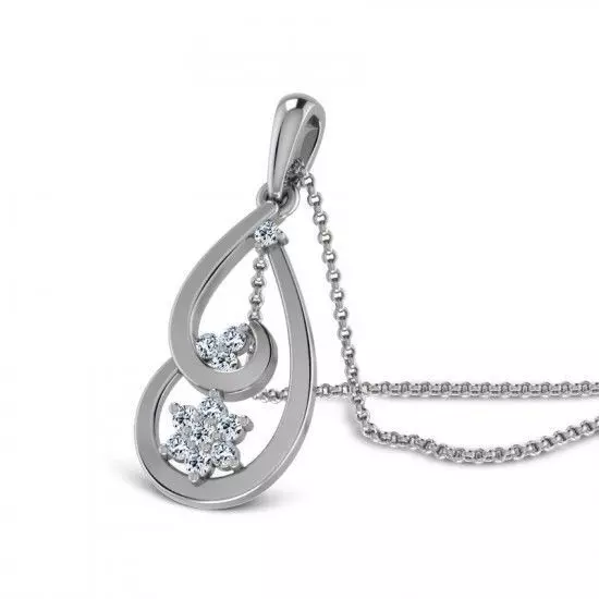 Solitaire Pendant 3DM STL OBJ FBX Render Details 3D print model_0