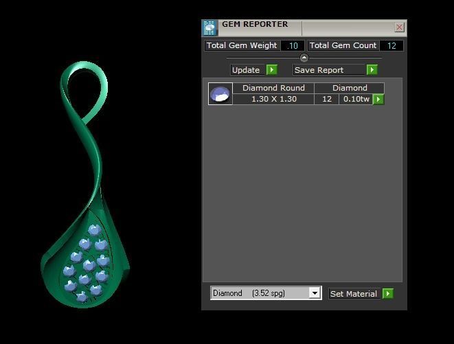 Solitaire Pendant 3DM STL OBJ FBX Render Details 3D print model_1