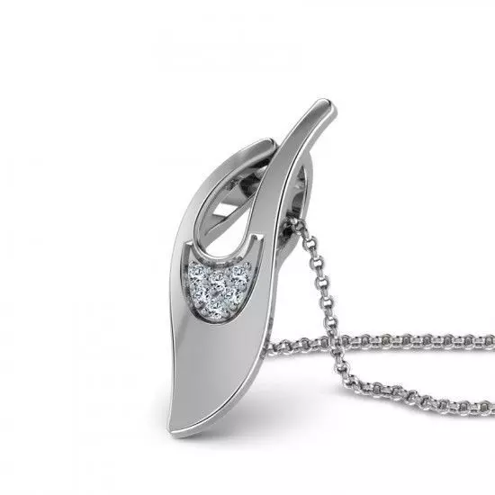 Solitaire Pendant 3DM STL OBJ FBX Render Details 3D print model_0