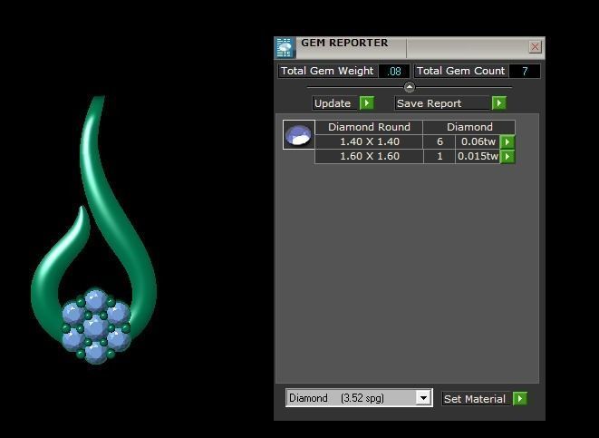 Solitaire Pendant 3DM STL OBJ FBX Render Details 3D print model_1