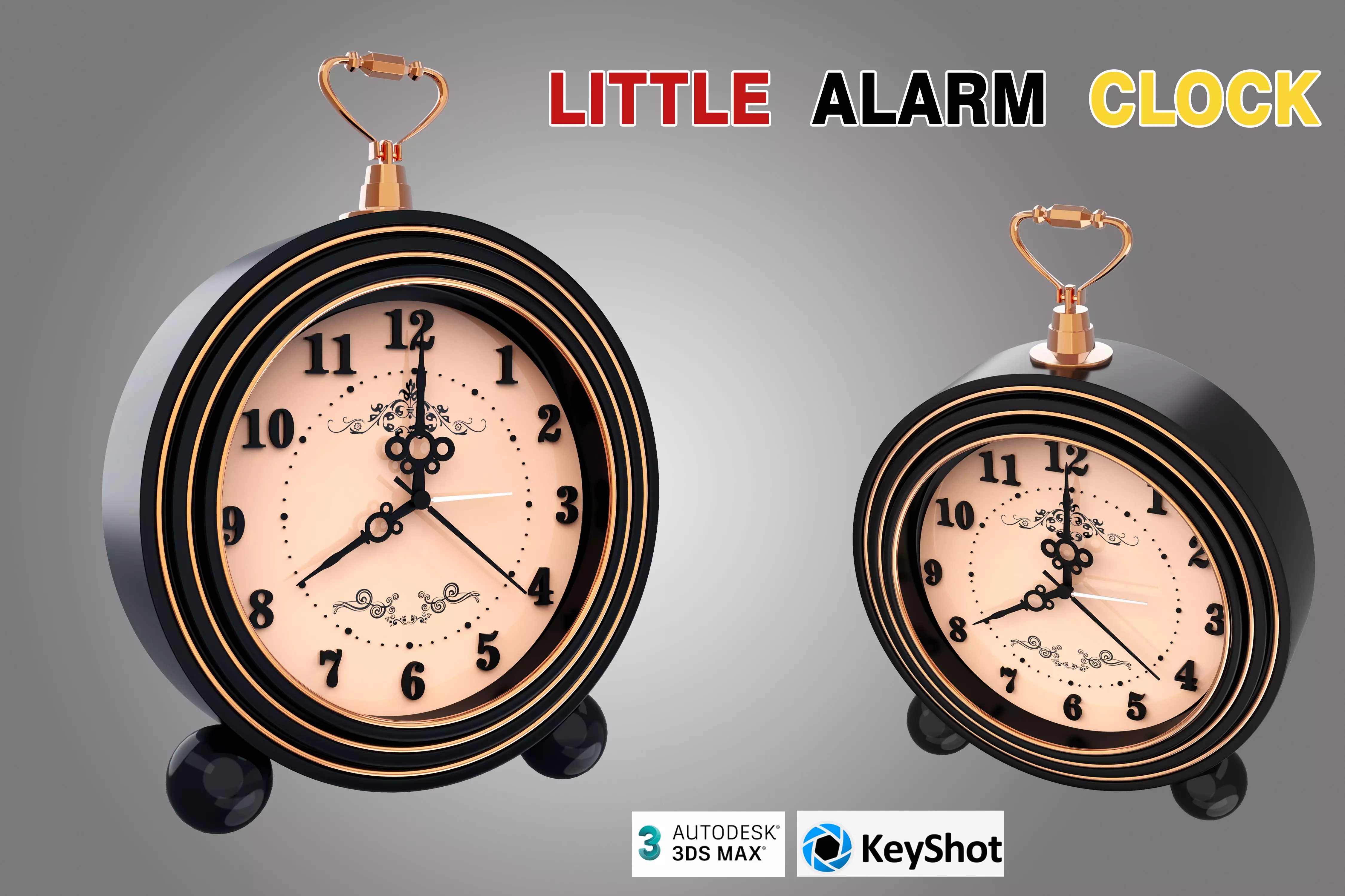 Alarm Clock Low-poly 3D model