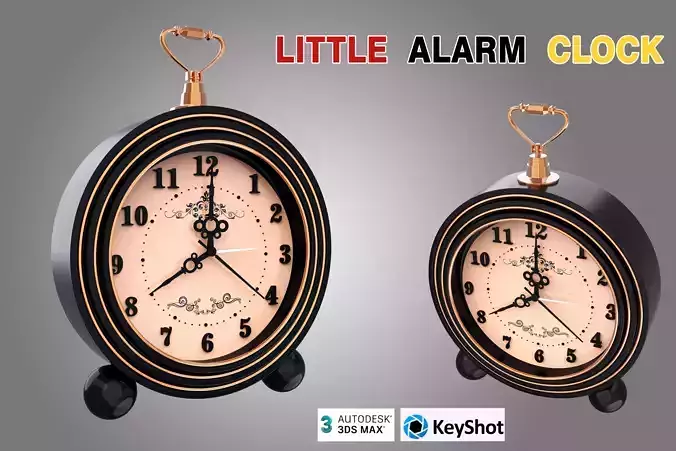 Alarm Clock Low-poly 3D model