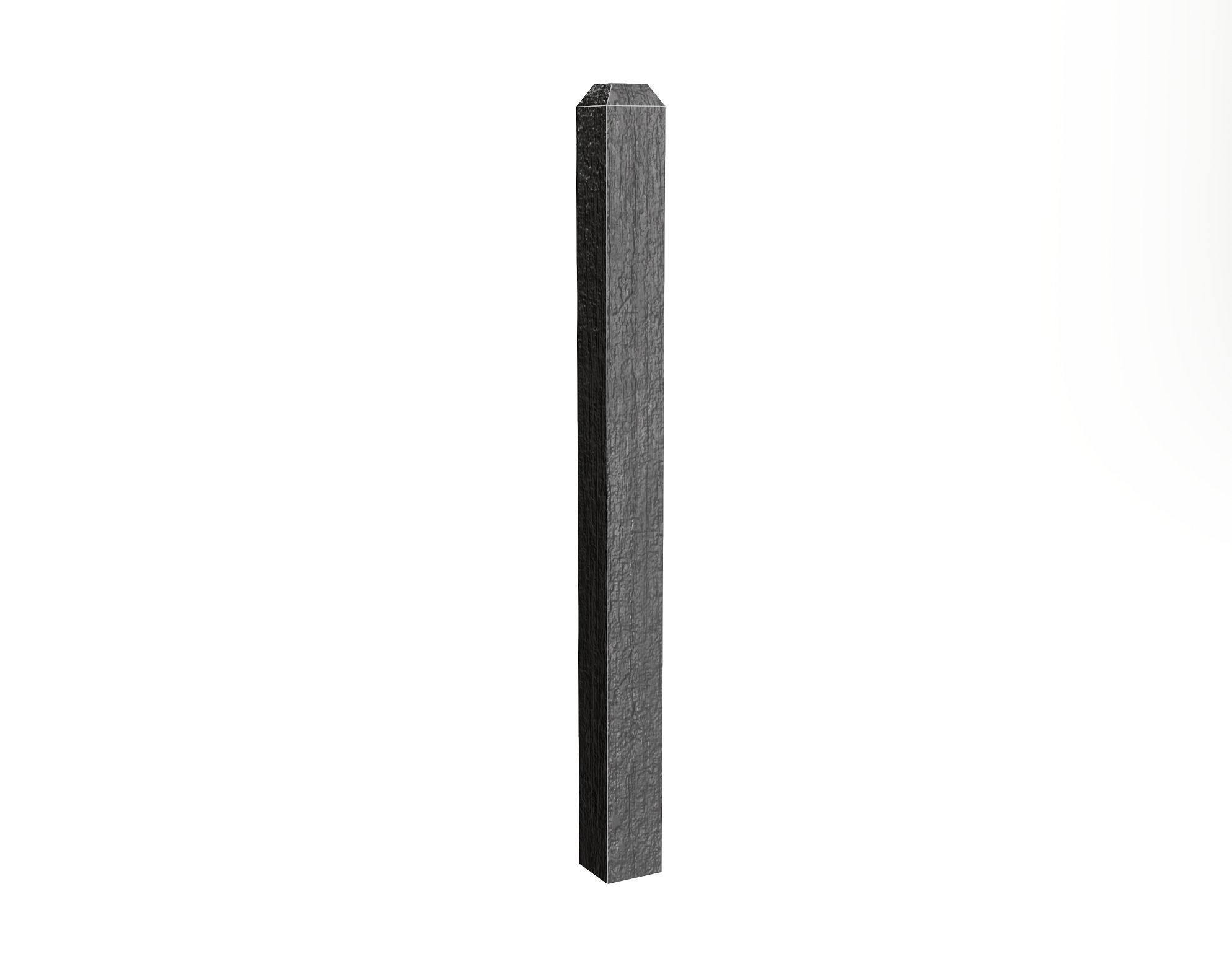 Old damaged raw wooden fence barrier A da1 Low-poly 3D model_21