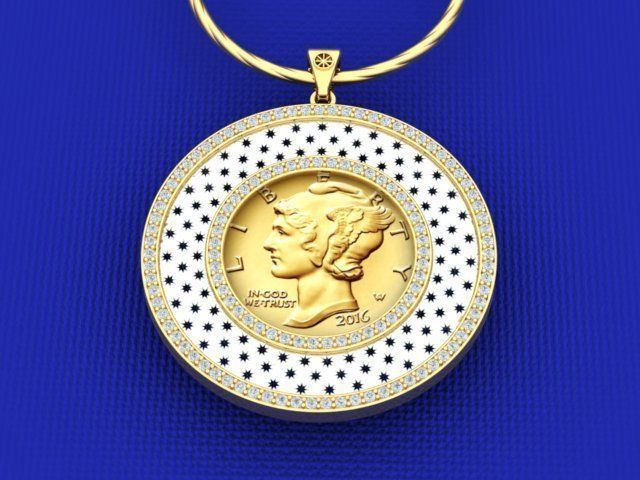 Coin Frame for Dime 3D print model_20