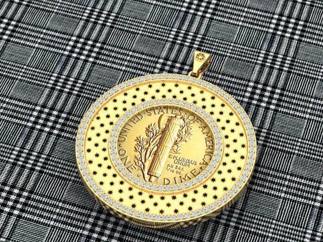 Coin Frame for Dime 3D print model_14