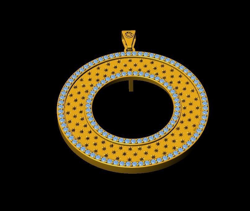 Coin Frame for Dime 3D print model_5