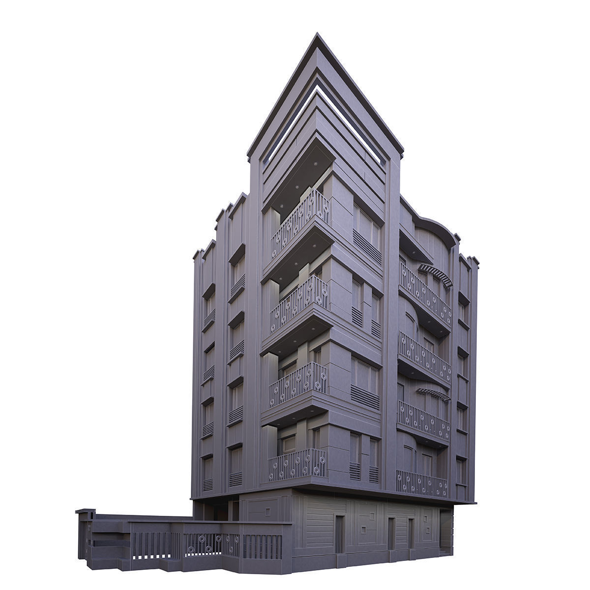 Curve building 3D model_2
