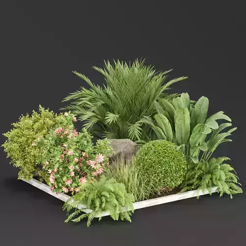 outdoor garden plants collection vol 97 3D model