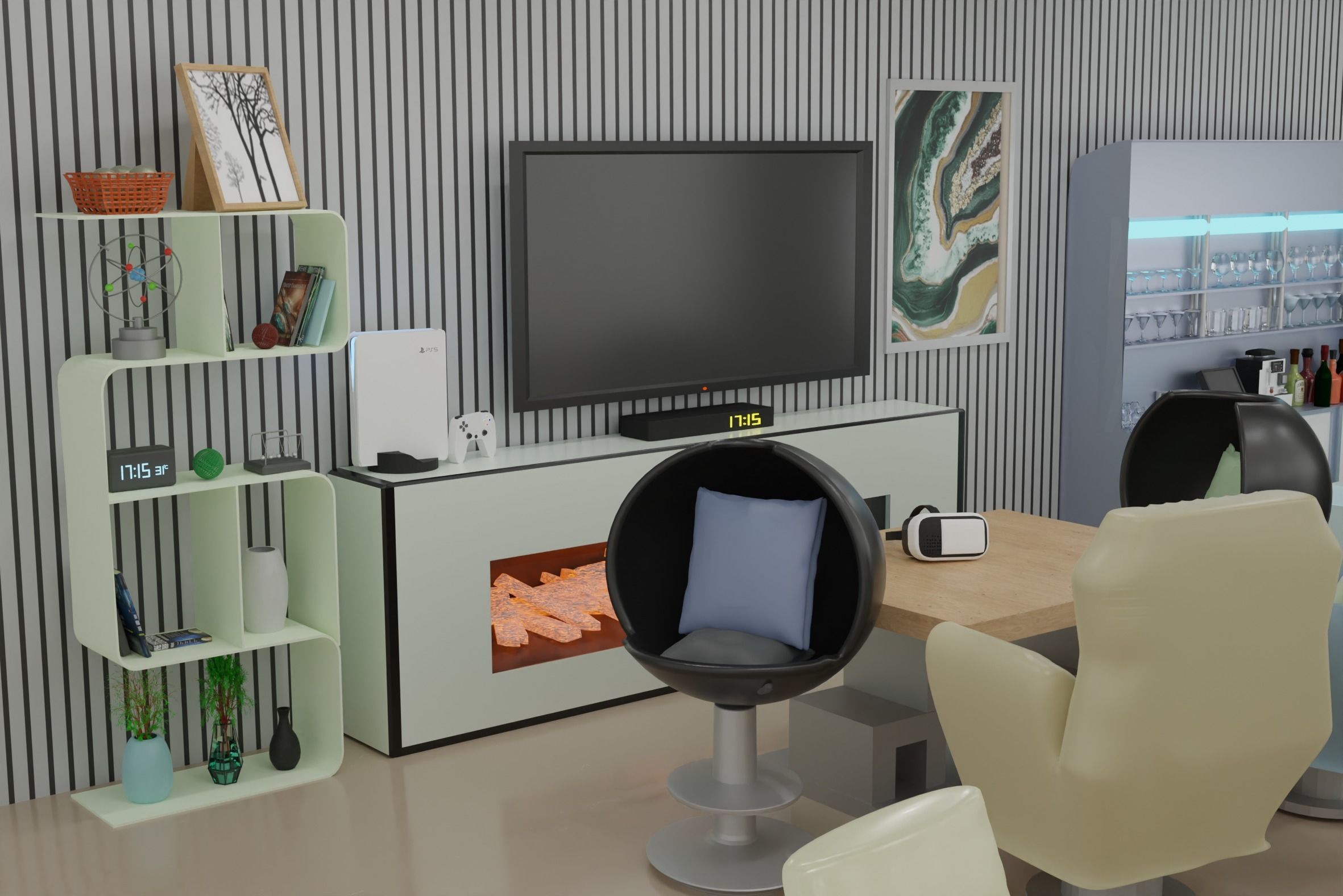 High-tech restaurant 3D model_3
