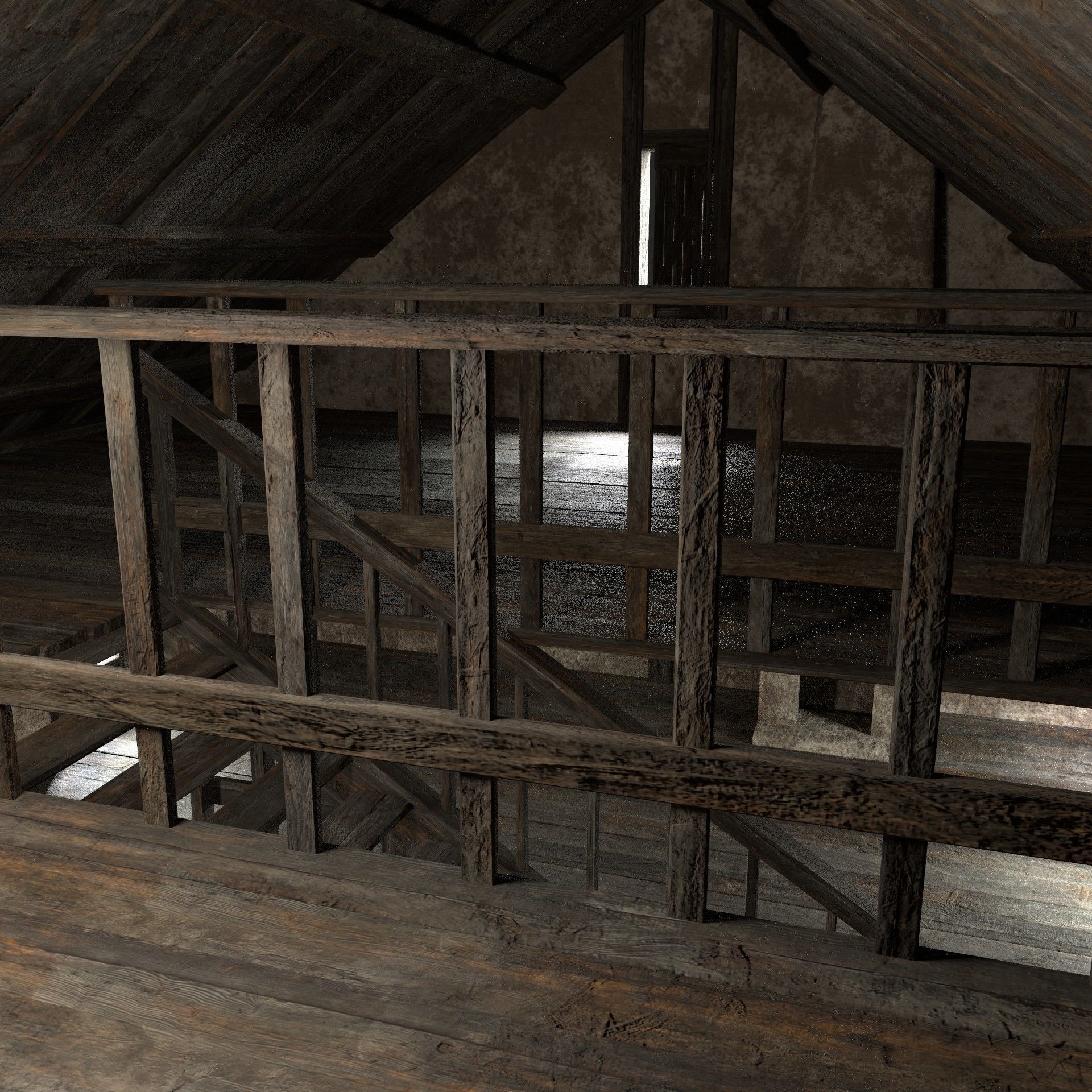 MEDIEVAL HOUSE ENTERABLE LONG HUT FARM COTTAGE WOODEN CABIN AAA Free low-poly 3D model_8