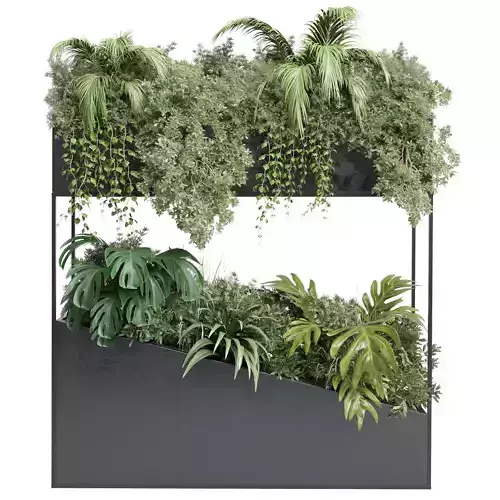 Metal box plants on stand  Indoor plant  metal dirt vase
