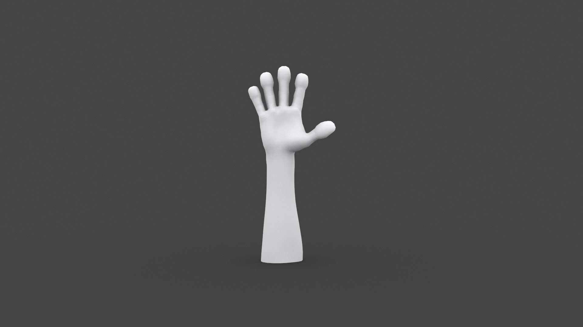 HAND-034 Rigged Right Hand Low-poly 3D model_6