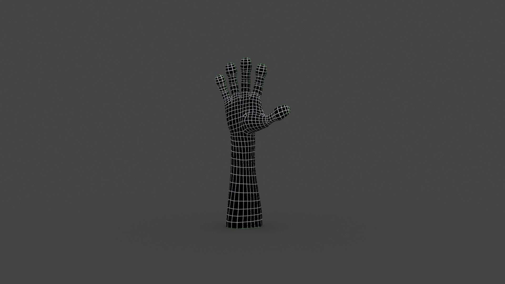 HAND-034 Rigged Right Hand Low-poly 3D model_7