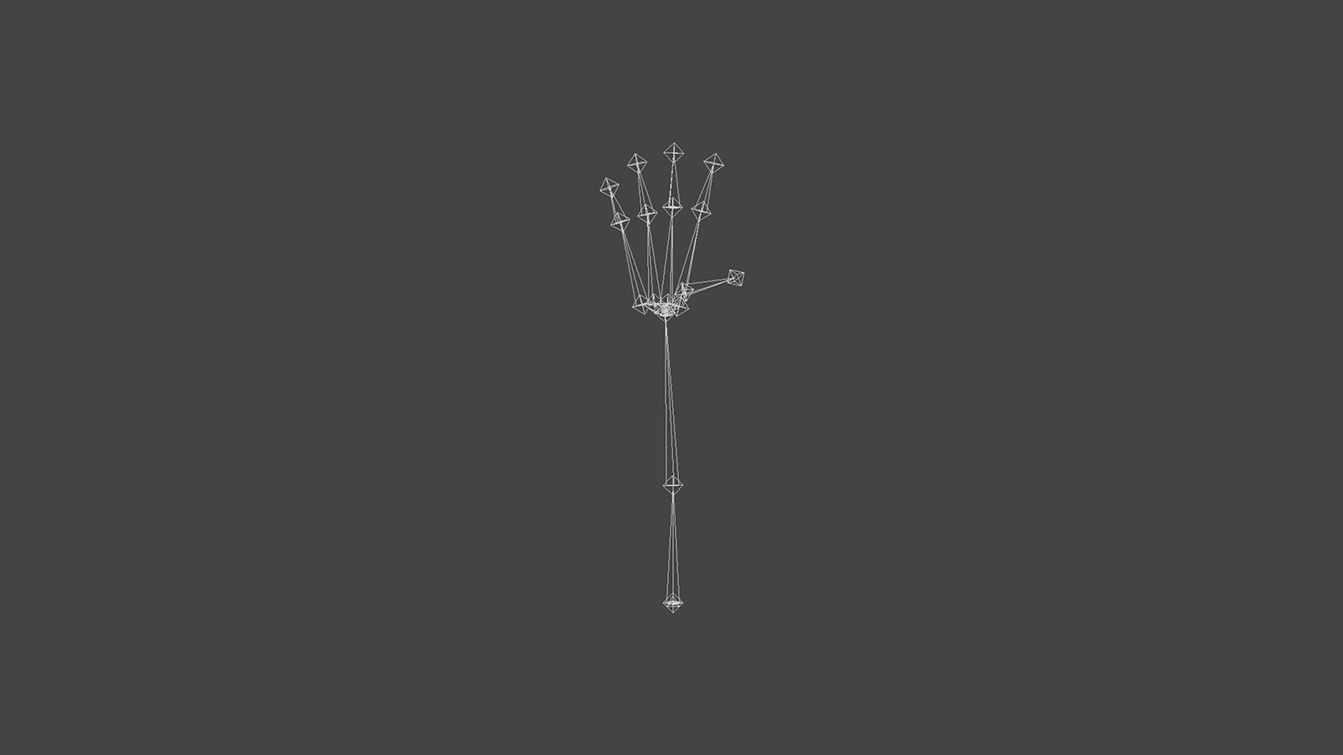 HAND-034 Rigged Right Hand Low-poly 3D model_9