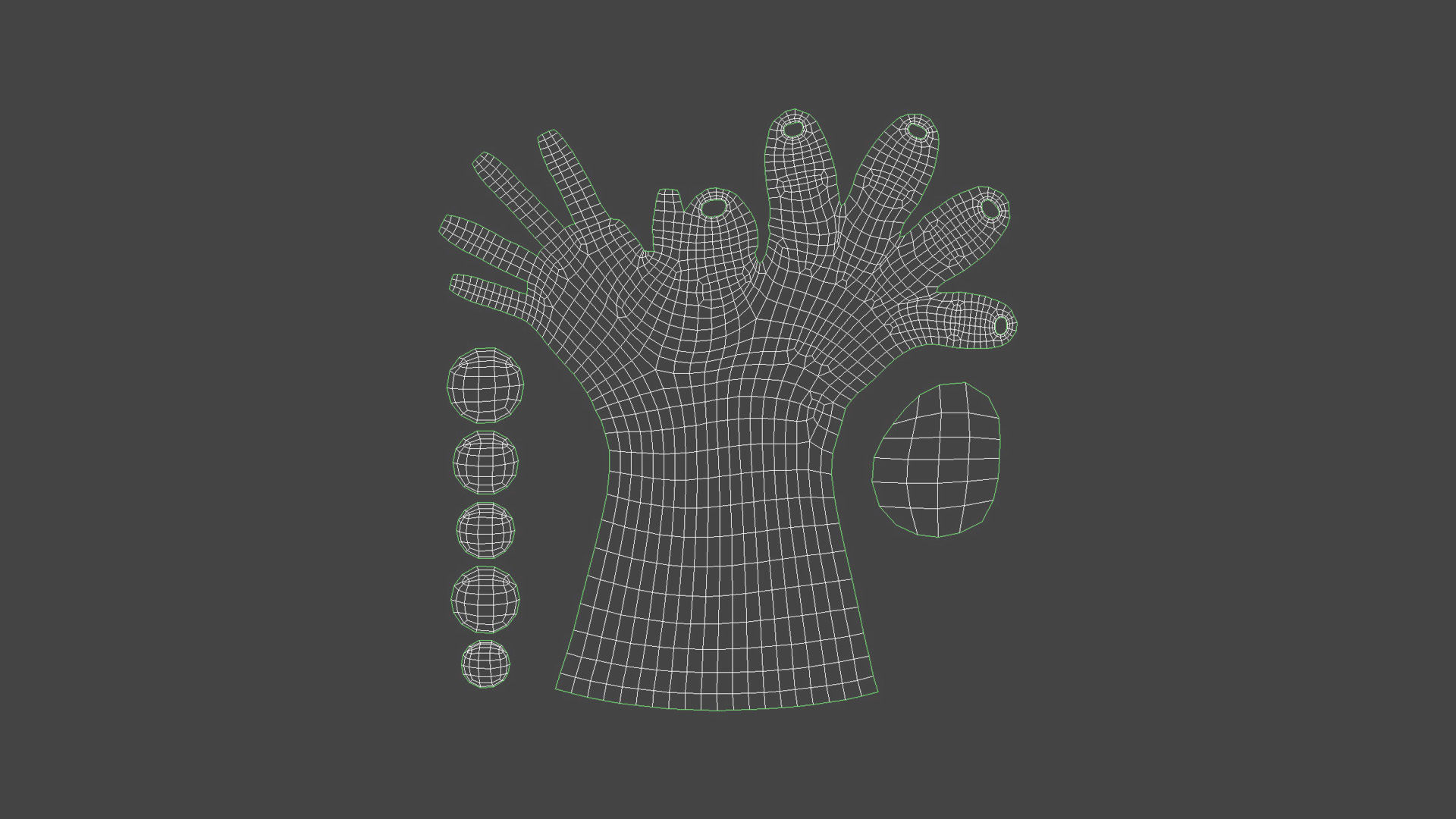 HAND-034 Rigged Right Hand Low-poly 3D model_10