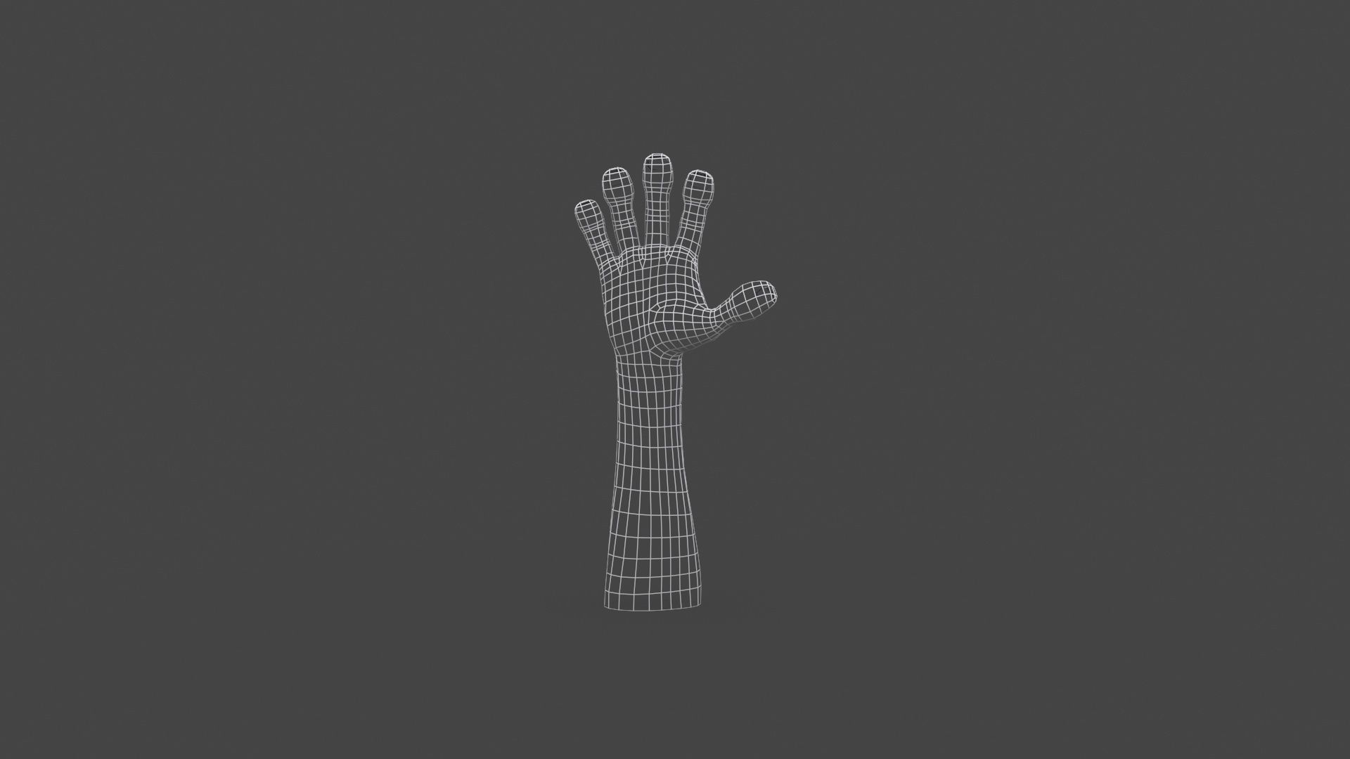 HAND-034 Rigged Right Hand Low-poly 3D model_8
