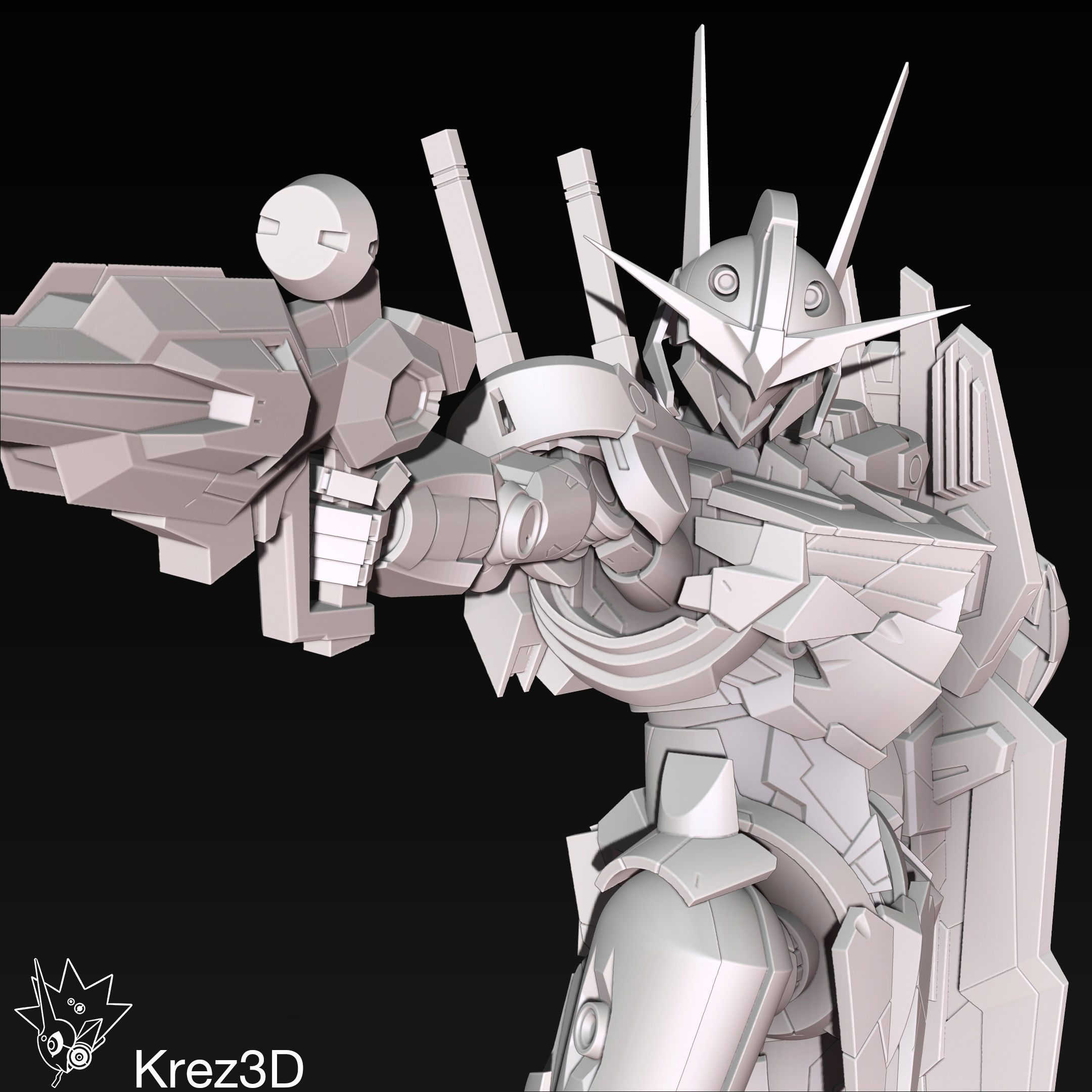 Gundam Aerial 3D print model_20
