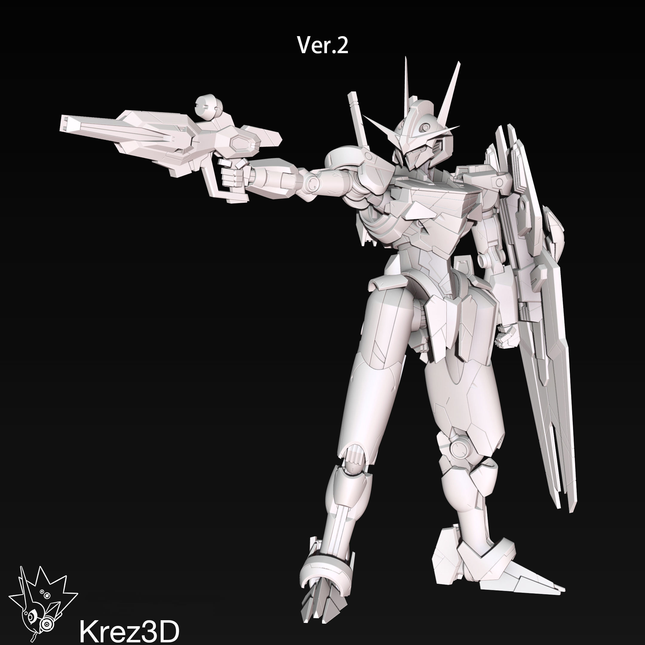 Gundam Aerial 3D print model_21