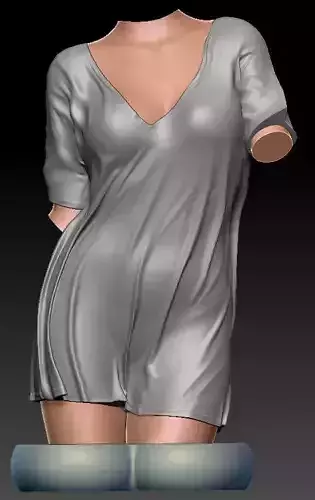 WET CLOTH AND NUDE TORSO POT VASE BASE 3D print model