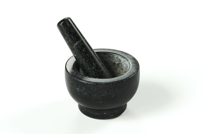 polypasta - mortar with pestle 03 3D model