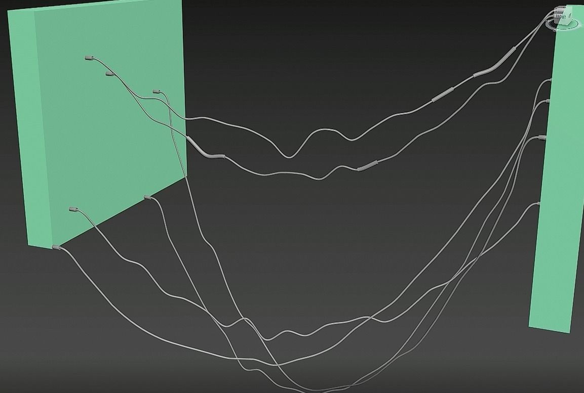 Random Cable Generate for 3Dsmax 3D model_2