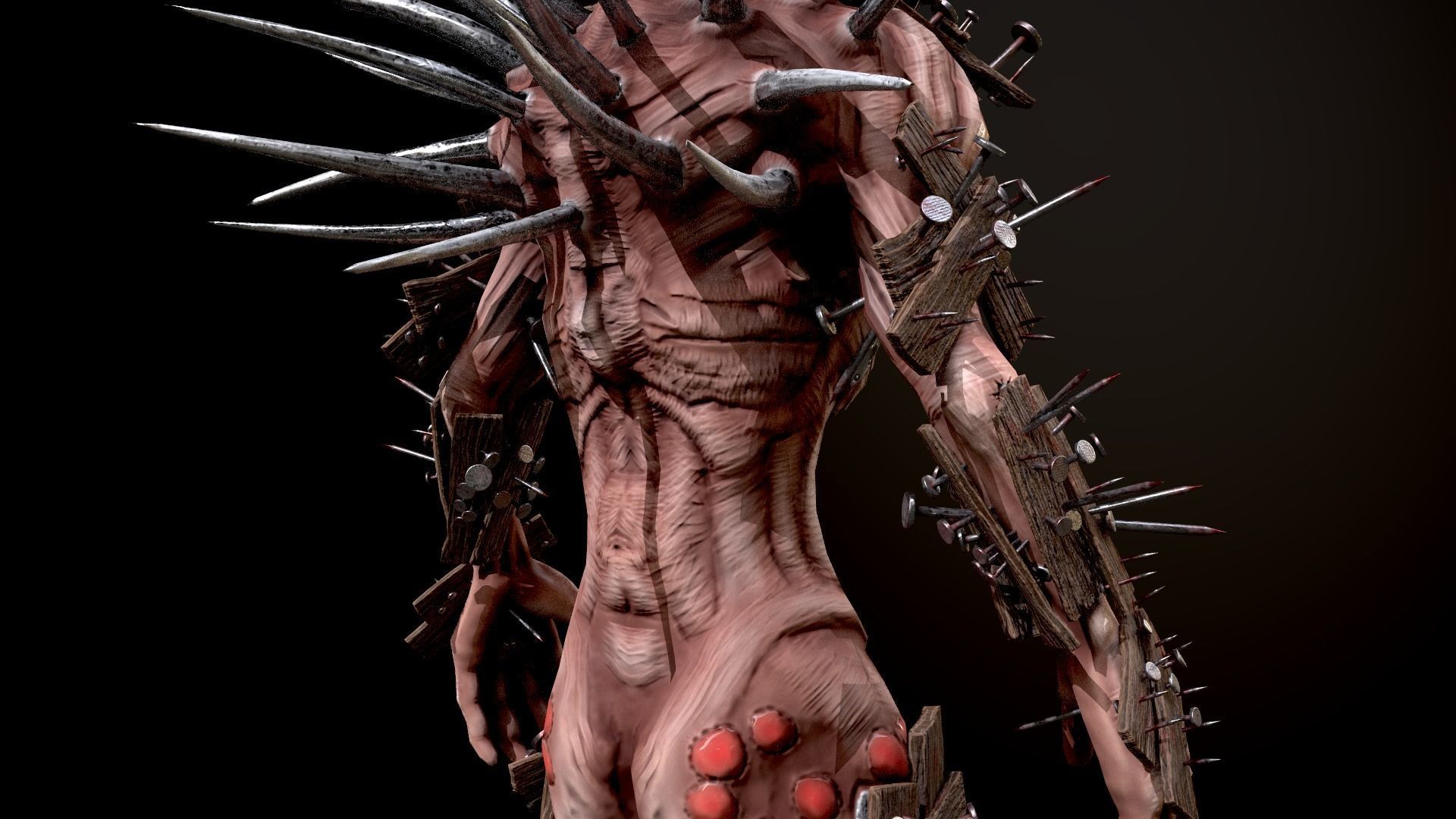 Monster 4 Free low-poly 3D model_9