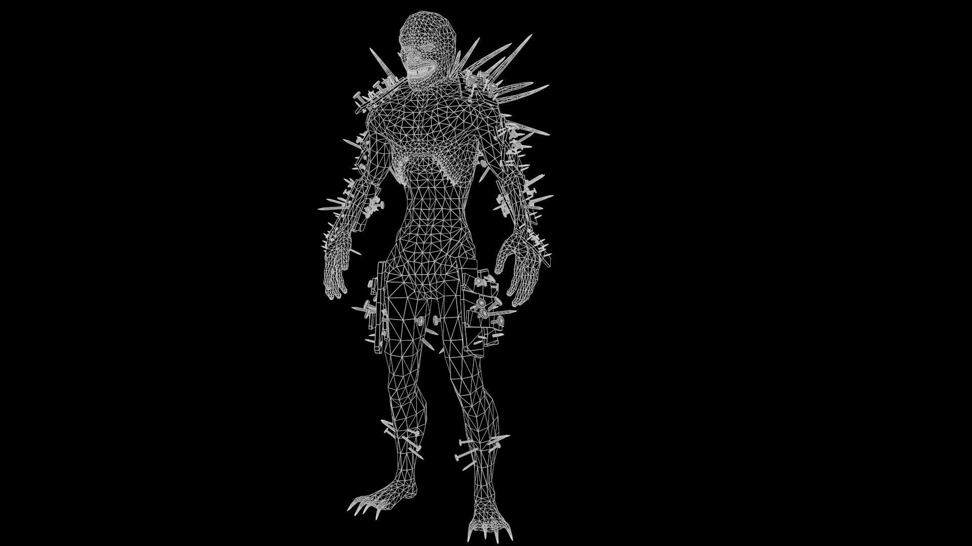 Monster 4 Free low-poly 3D model_10