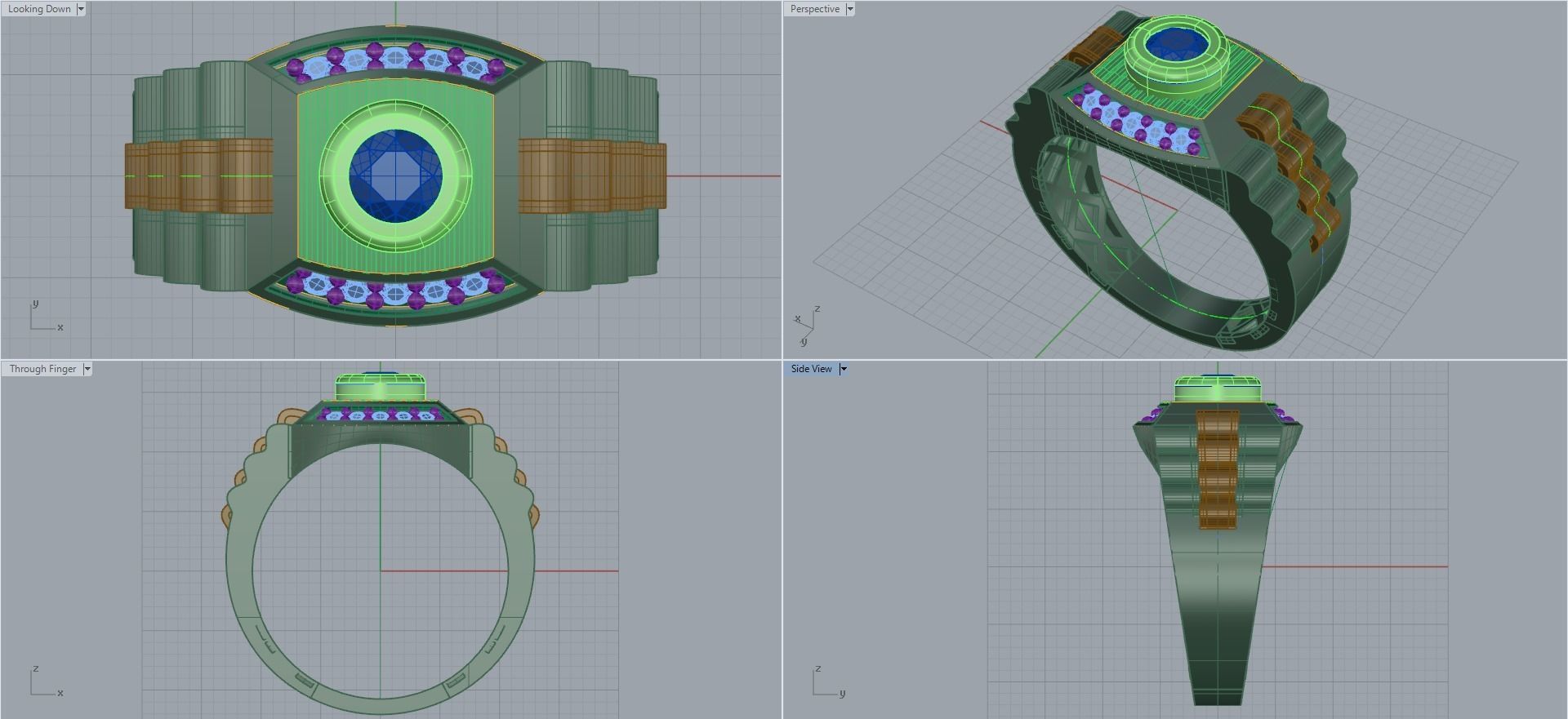 Man ring 3D printable for gold and silver 3D print model_2